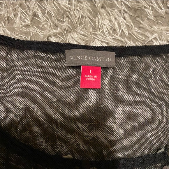 NWT Vince Camuto Sequin Party Top Size L - Picture 2 of 3